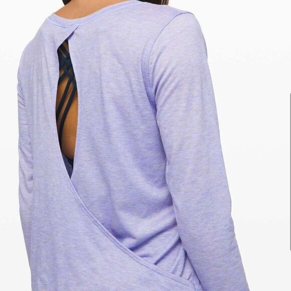 Lululemon Wild Twist Long Sleeve Shirt Heather Lavender Dusk Purple - Picture 9 of 9